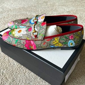WOMENS GUCCI JORDAAN GG FLORAL LOAFER
